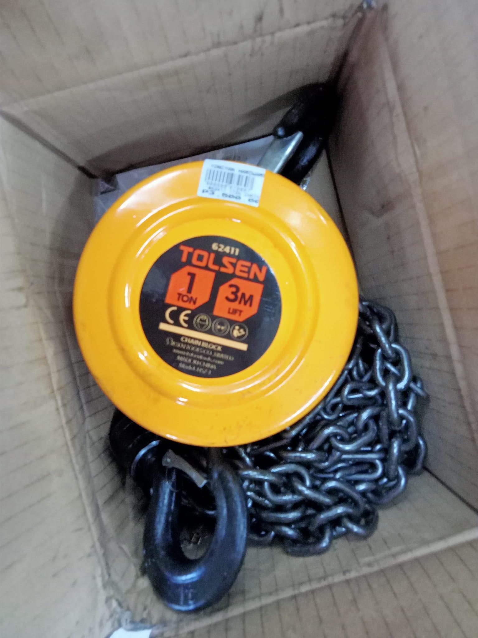 PALANG XÍCH KÉO TAY TỪ 1-5 TẤN TOLSEN 62411, 62412, 62413, 62414 - HÀNH CHÍNH HÃNG