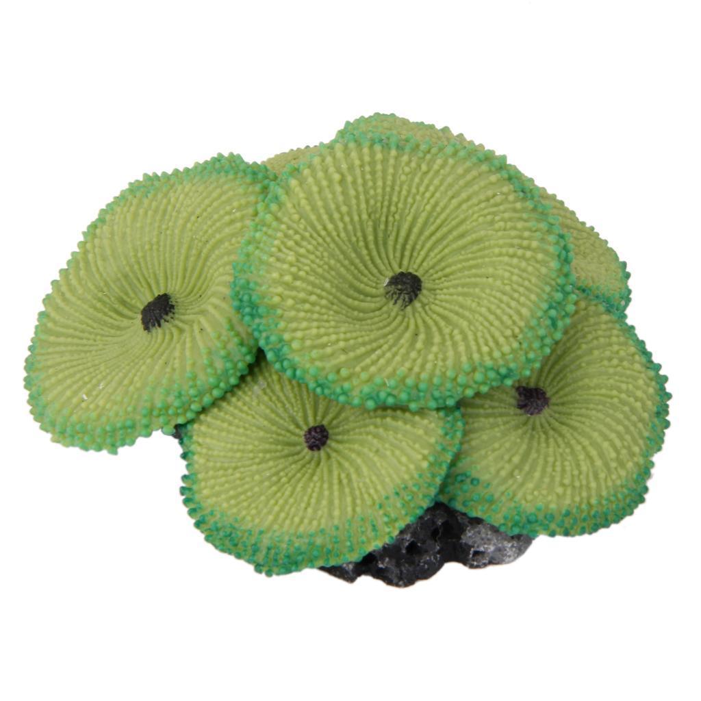 2 pcs Plastic Aquarium Decor Tank Decoration Ornament Coral Green,Red