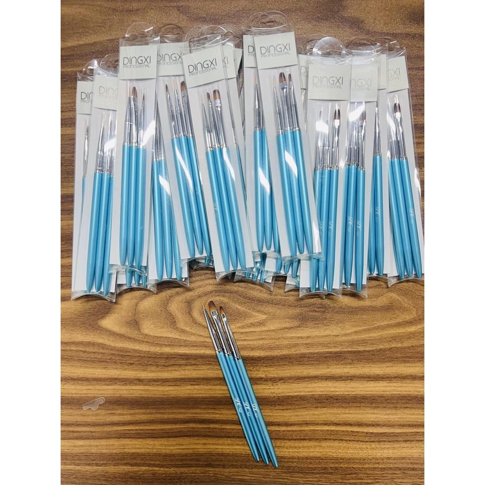 Sét cọ dingxi 3 cây cọ nét, cọ hoa cúc, cọ đắp gel dành cho Nail