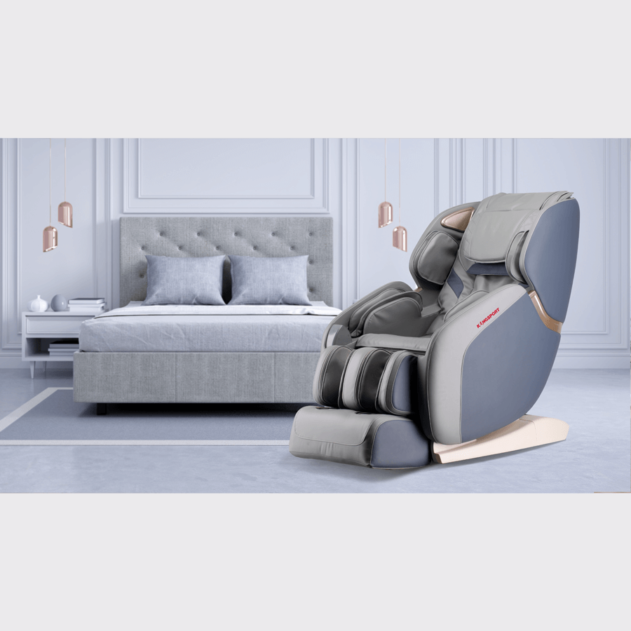 Ghế massage toàn thân cao cấp KINGSPORT G70 (Graphit) hệ thống con lăn 3D hiện đại, điều khiển bằng giọng nói