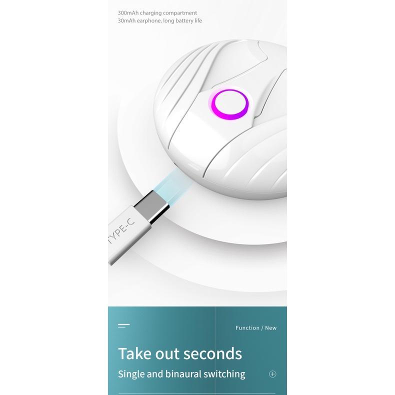 Tai Nghe Nhét Tai Bluetooth Không Dây Màu Đen Thế Hệ Thứ 3 Hình Đôi Cánh Thiên Thần