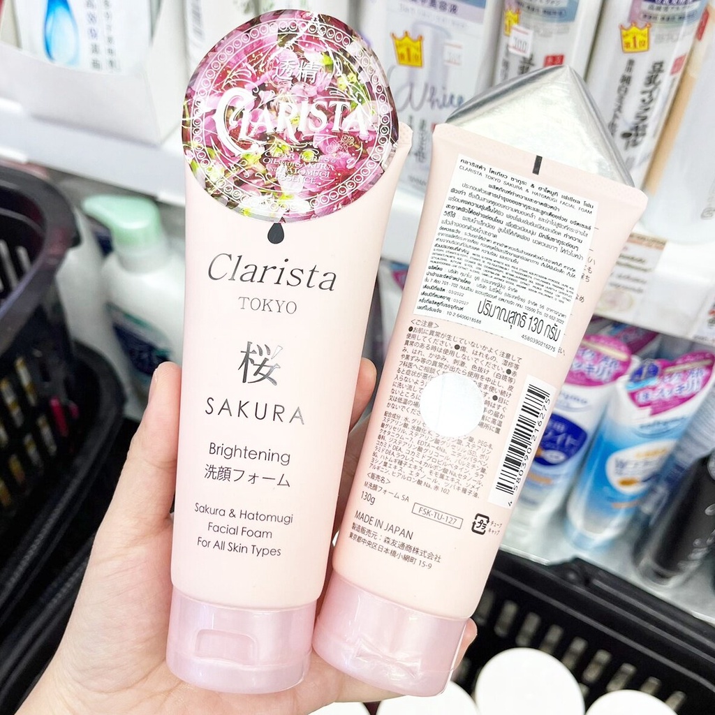 Sữa Rửa Mặt Sạch Sâu Chiết Xuất Than Hoạt Tính Clarista Tokyo Charcoal Facial Foam (130g)