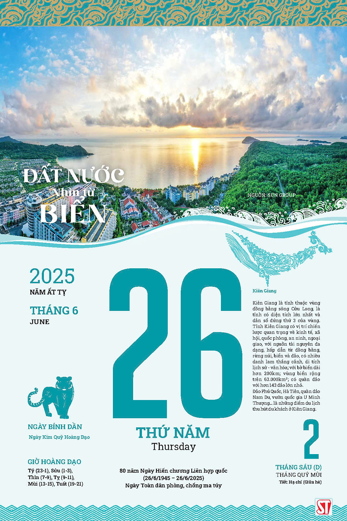 Lịch 2025, Lịch bloc 2025 (Cỡ đại 20*30cm)