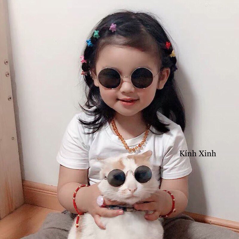 Kính râm, Kính mát Trẻ em Mắt Tròn thầy bói siêu cute