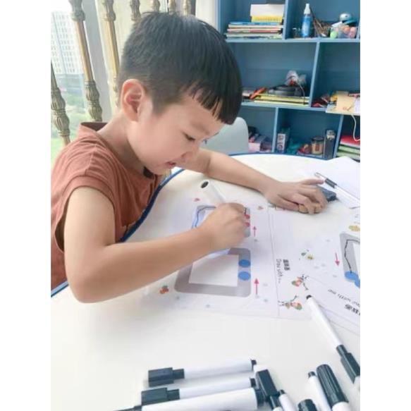 Tập tô vẽ thông minh xóa được, luyện cho bé cầm bút và phát triển tư duy - Giáo dục toàn diện Montessori
