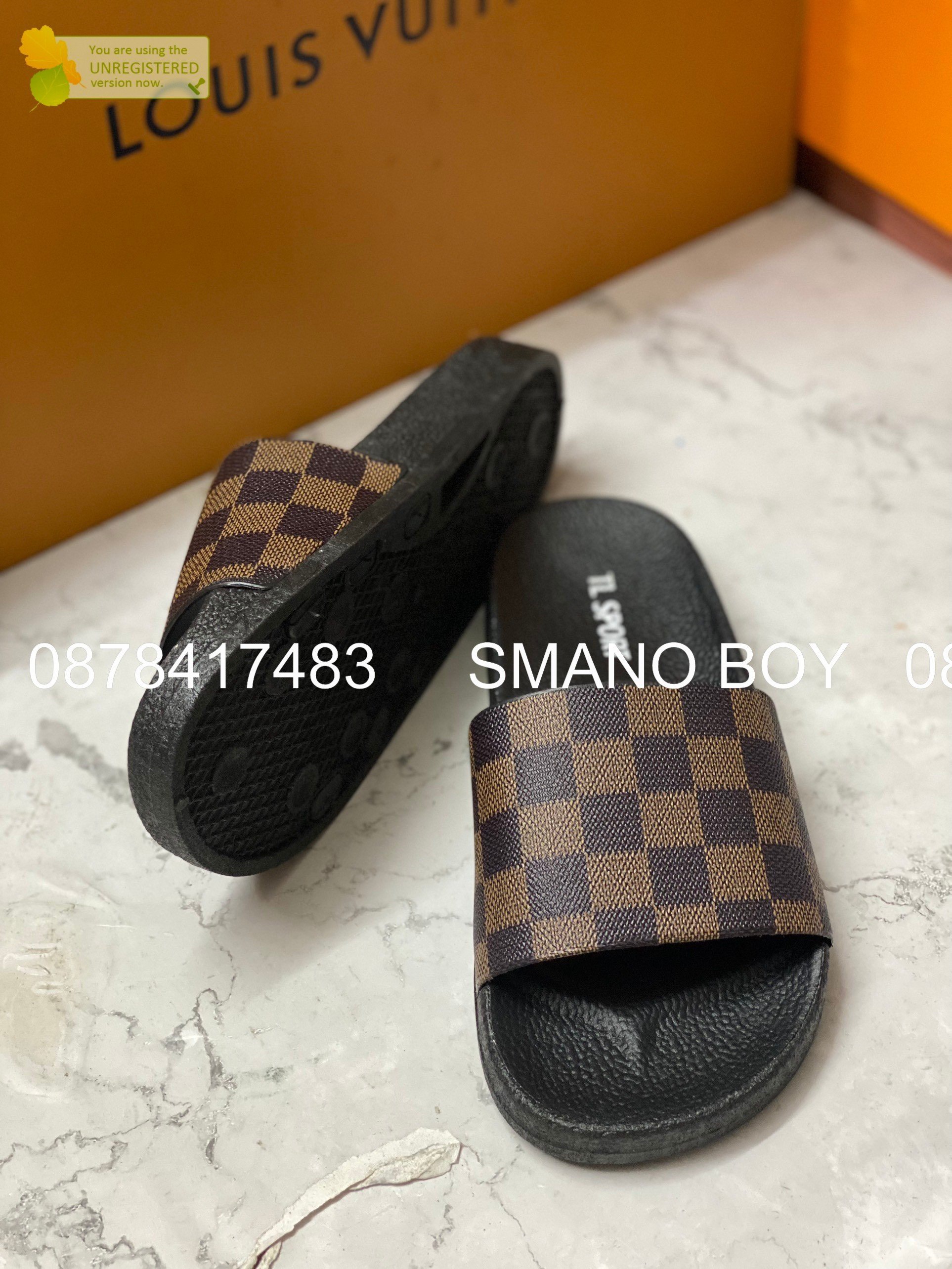 DÉP QUAI NGANG NỮ CARO NÂU SMANO HOẢ TỐC
