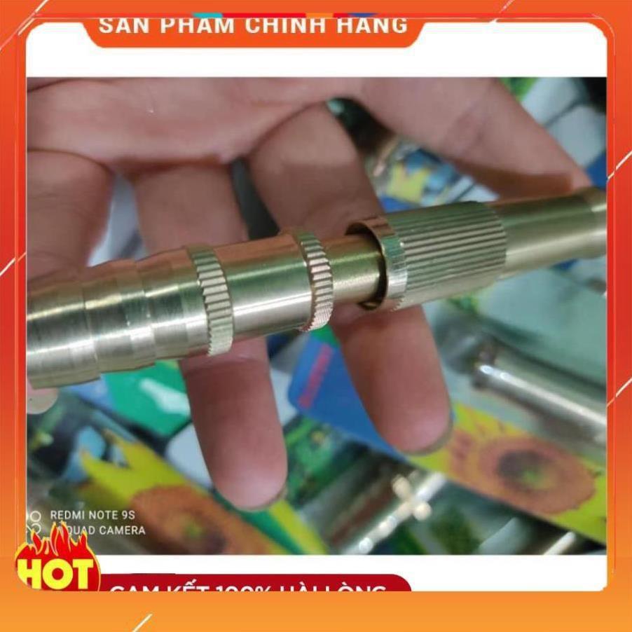 Đầu vòi xịt tăng áp mini Đầu vòi tăng áp đa năng bằng đồng tưới cây rửa xe cực mạnh 206587 tặng đai