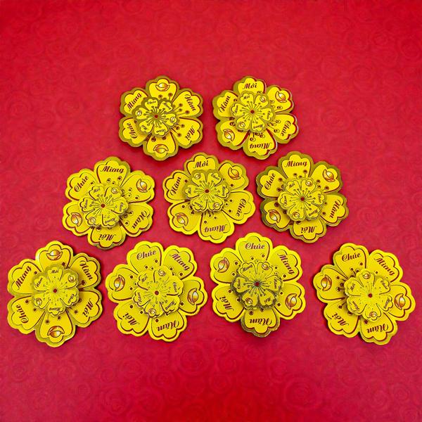 Bộ 9 Hoa Mai Lớn Trang Trí Tết - 68-3