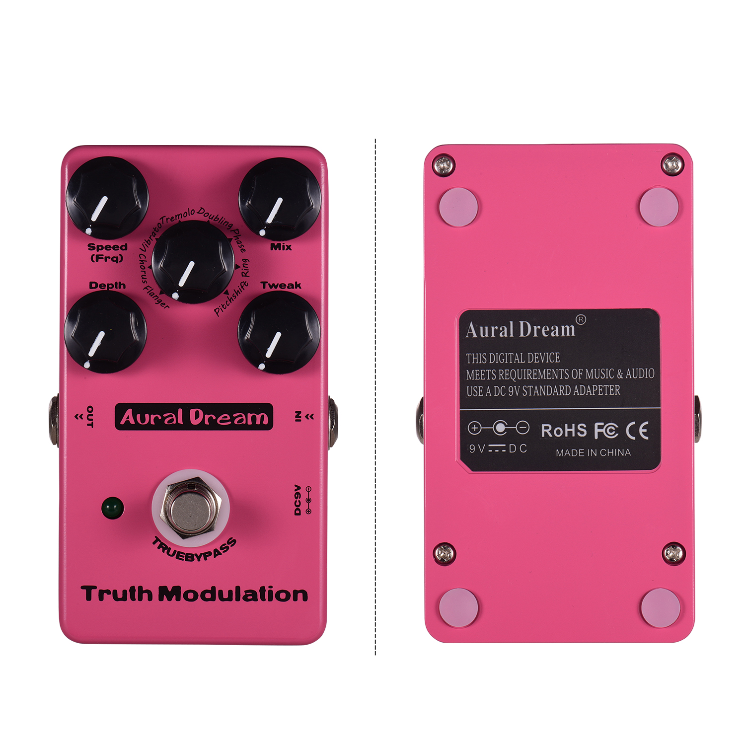 Aural Dream True Modulation Guitar Effect Pedal 8 Sound Modes Including