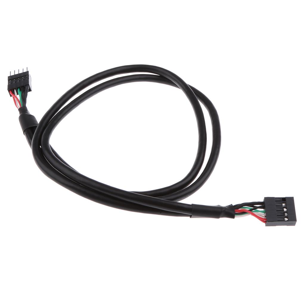 USB2.0 9 Pin Male To 9 Pin Female USB Extension Cable Black