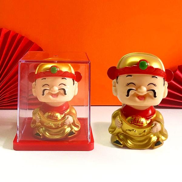 Mô Hình Thần Tài Lắc Đầu - WanLongDa 8017 - Màu Vàng