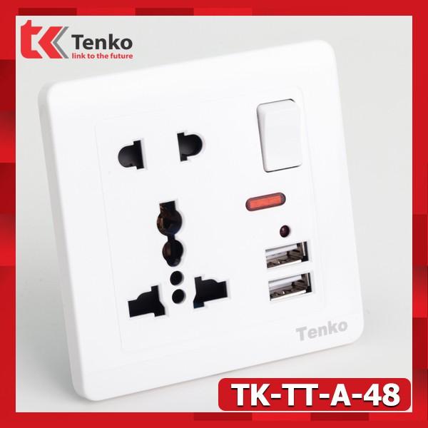 Âm Tường 6 Cổng USB Cao Cấp TK-BS6U - Cho Văn Phòng, Khách Sạn, Quán Cafe.vv