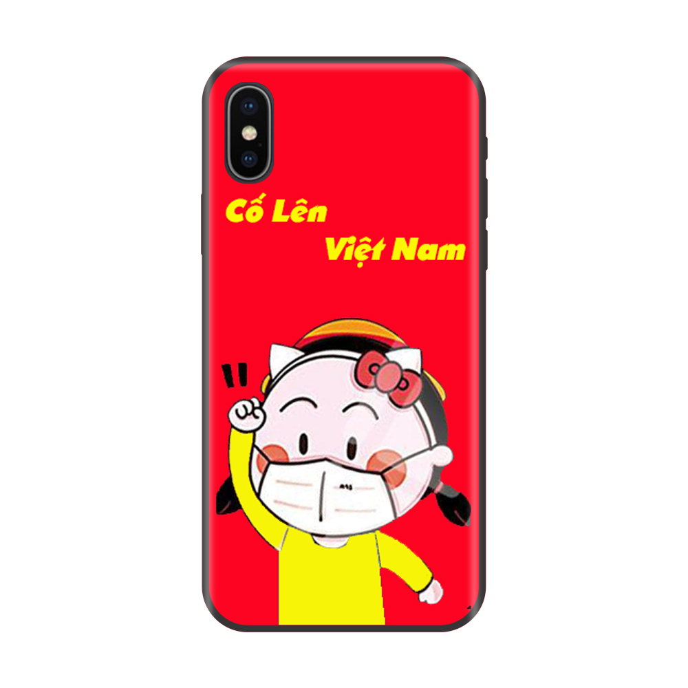 Ốp lưng Viền Dẻo TPU cho điện thoại IPHONE X Cổ Vũ Cố Lên Việt Nam Mẫu 1