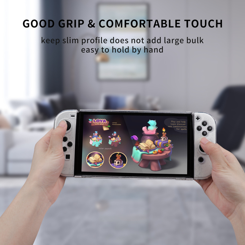 Ốp TPU mềm pha lê lấp lánh cho Switch Màn hình máy chơi game Oled Vỏ bảo vệ trong suốt cho Switch Lite Vỏ Oled Màu da: cho Switch