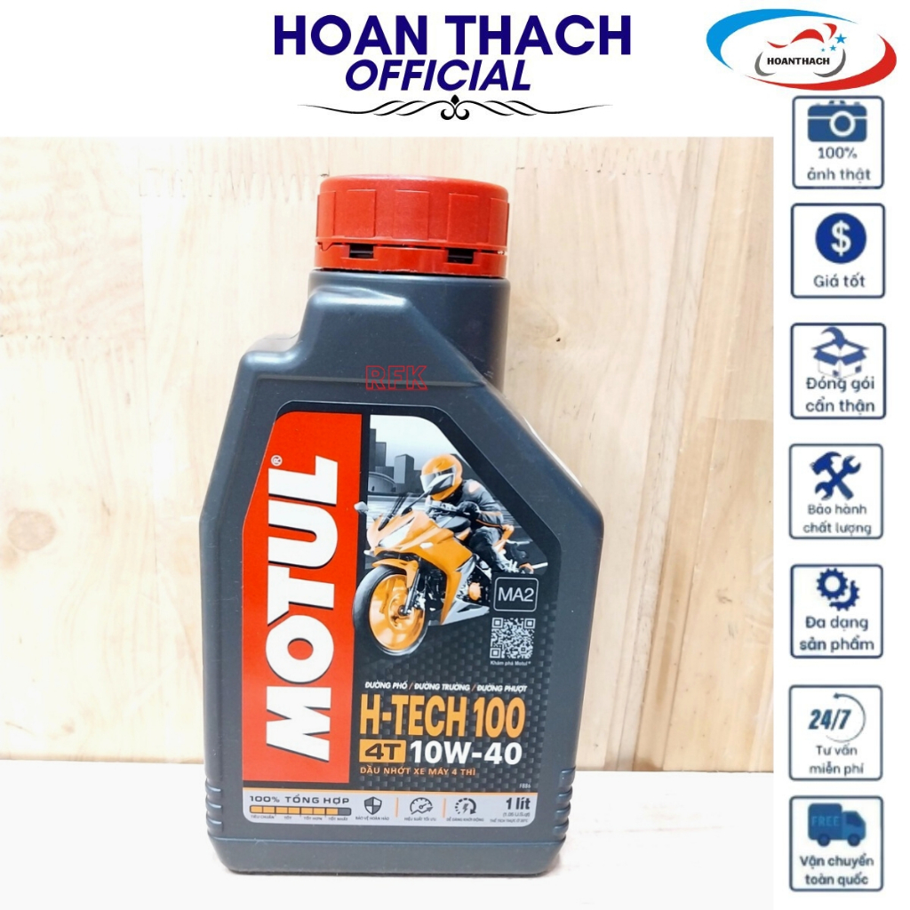 Nhớt H-Tech 100 4T 10W40 1lít dùng cho xe số HOANTHACH SP009032