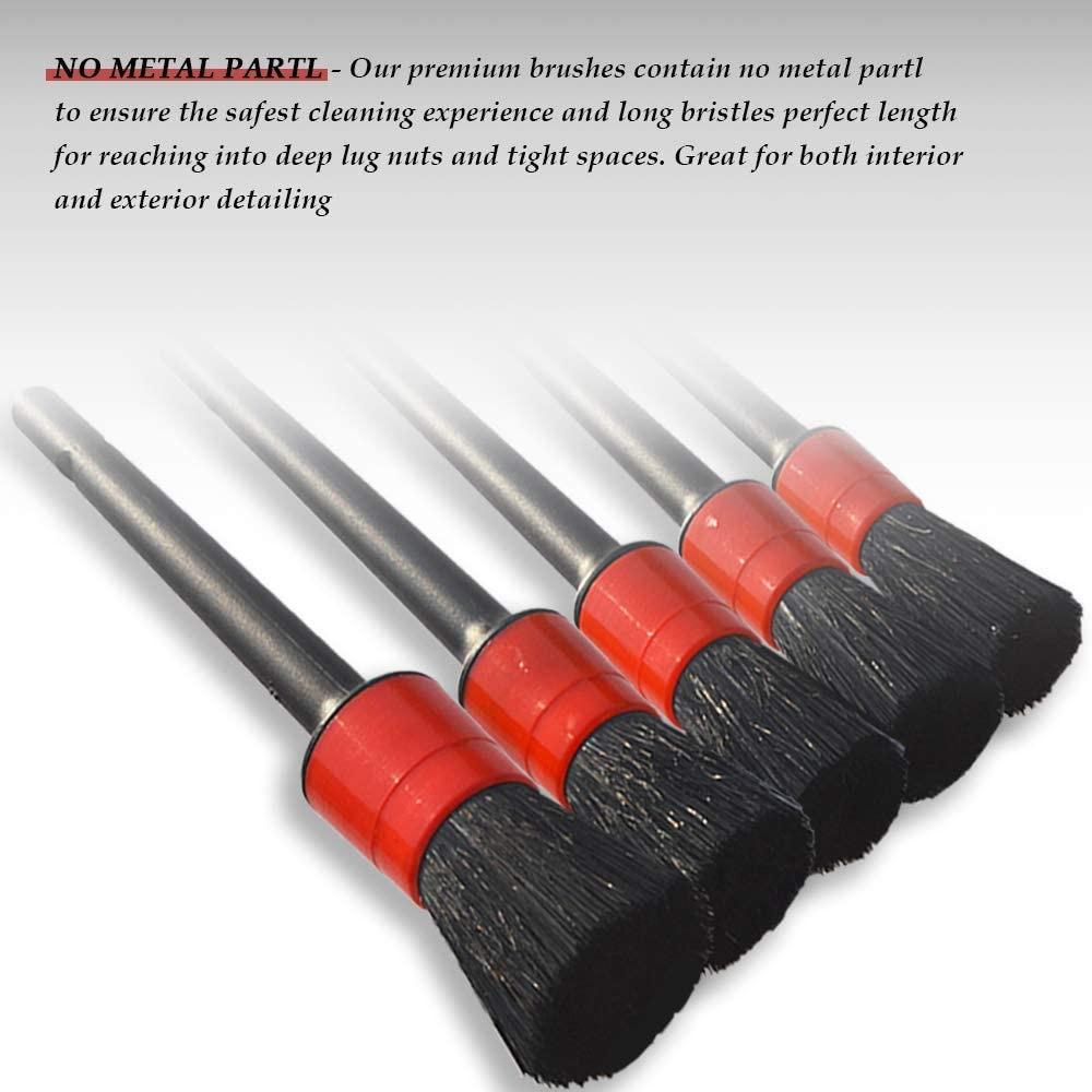 13PCS Cleaning Brush Tool Set Car Auto Cleaning Brush Bristle Car Washing Brush Set (6pcs Brushes+1pcs Green Brush+2pcs