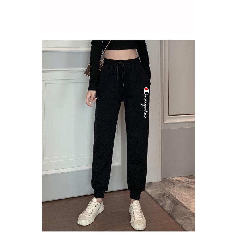 QUẦN JOGGER NAM NỮ VẢI NỈ BÔNG IN LOGO NANJ BÊN HÔNG