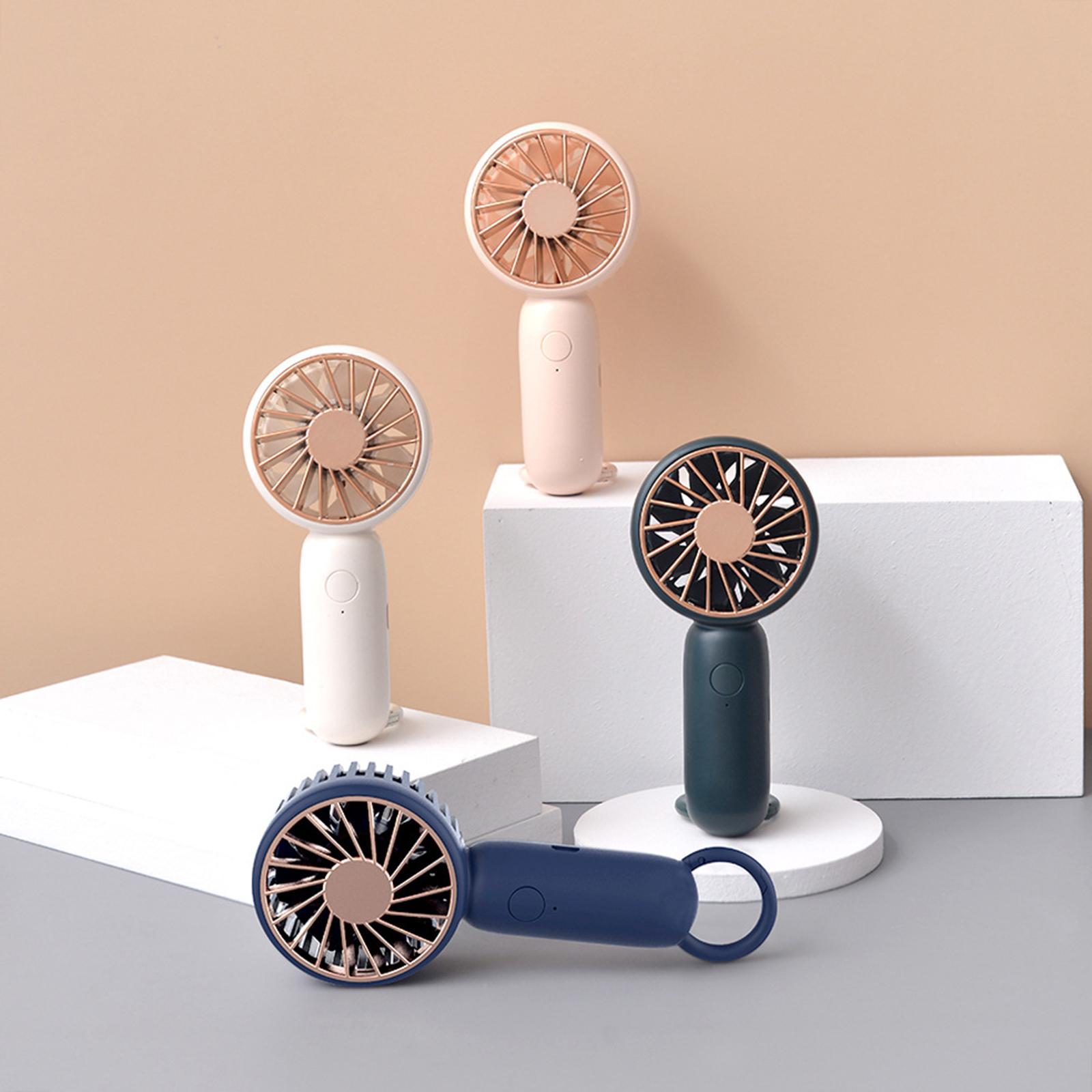 Mini Handheld Fan, USB Rechargeable Desk Fan, 3 Speeds Portable Personal Fan for Travel