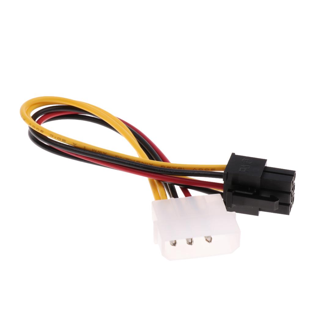 PCI-e 4 Pin To 6 Pin Display Extension Graphics Video Power Cable
