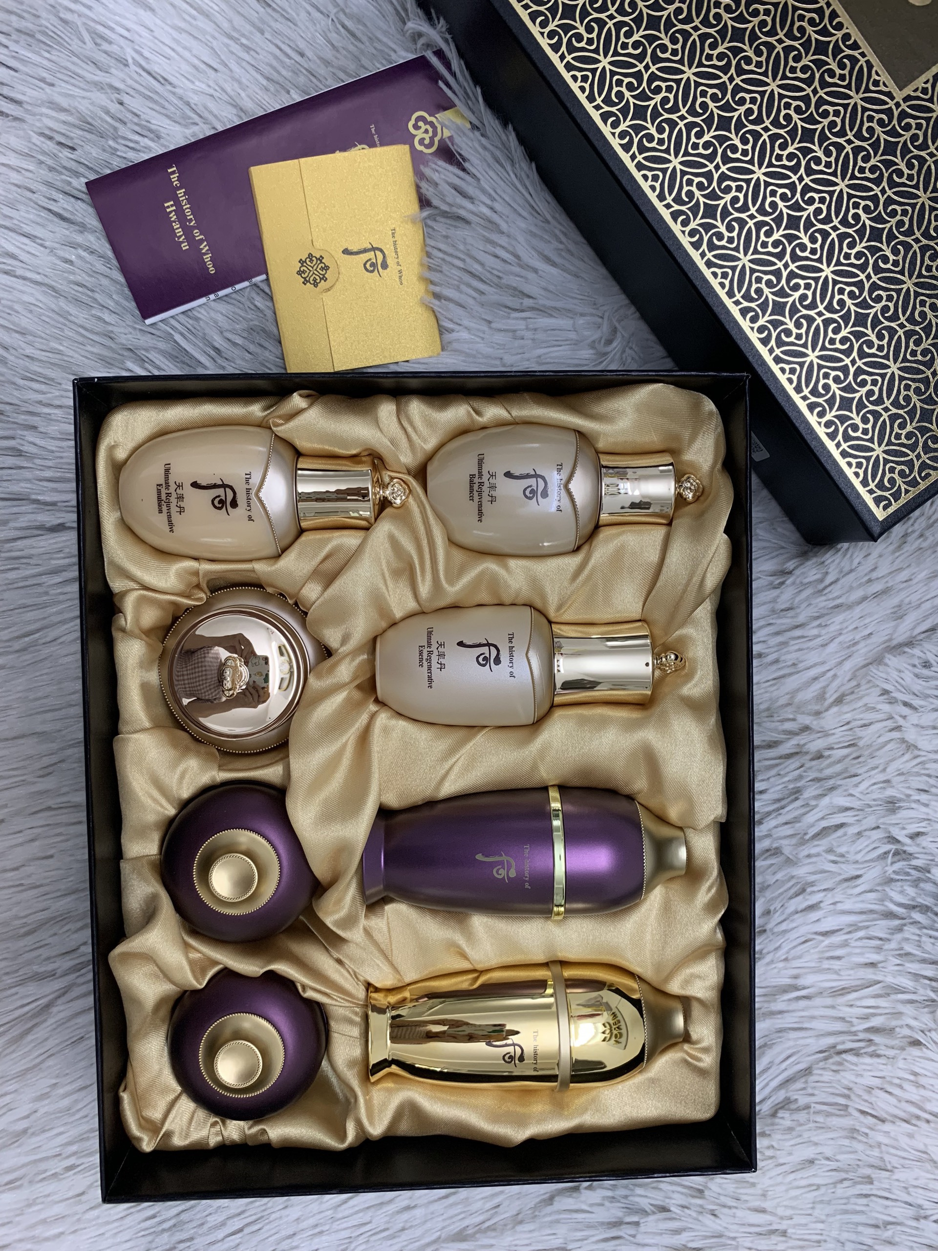 Bộ dưỡng trẻ hóa da 10 năm tuổi The history of Whoo Hwanyu Premium 8pcs set
