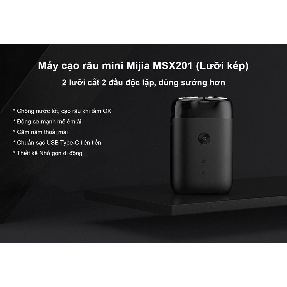 Máy Cạo Râu Mini Xiaomi Mijia S100 MSX201, 2 lưỡi, chống nước IPX7