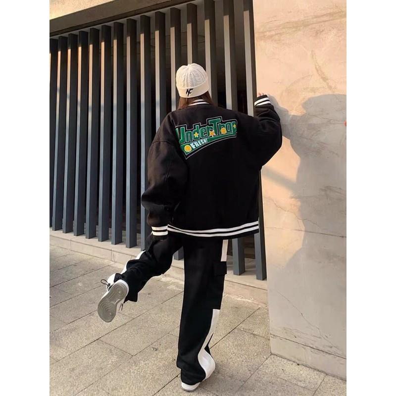 Áo khoác dù bomber hai lớp nam nữ