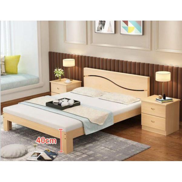 Giường gỗ thông có ngăn kéo để đồ hiện đại - giường ngủ nhập khẩu cao cấp