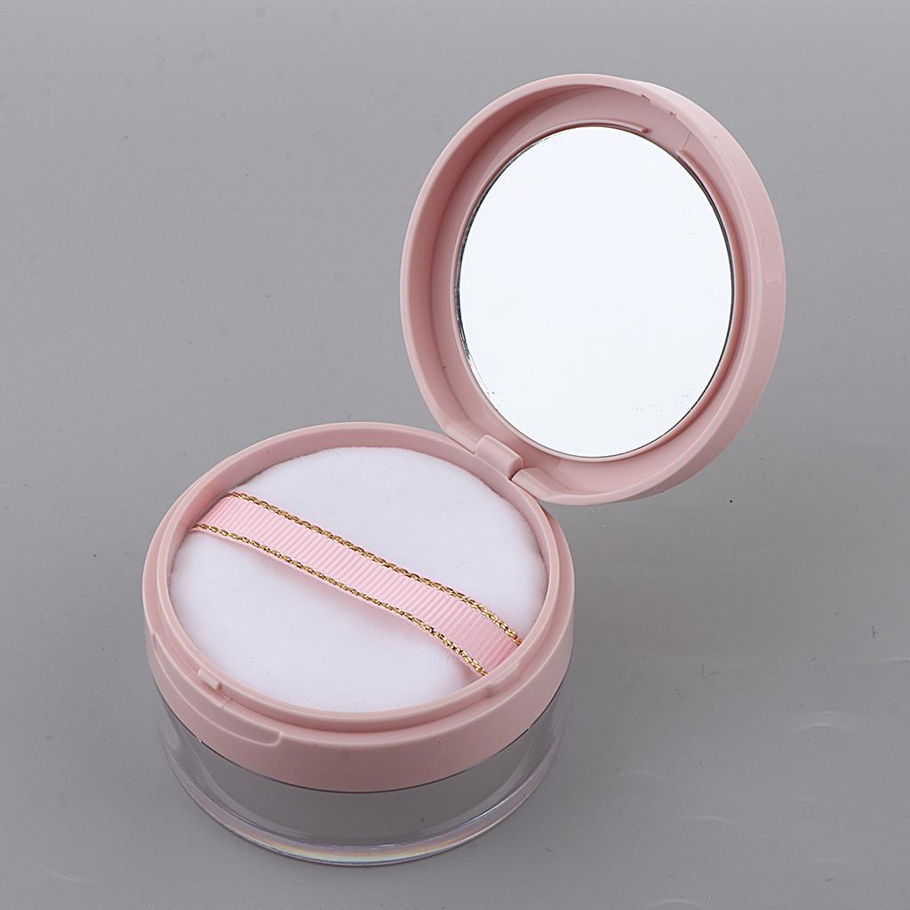 2xEmpty Loose Powder Case Blush Storage Container Talcum Powder Jar 20g Pink