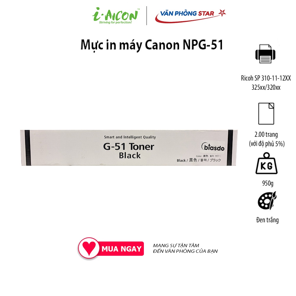 [Ảnh thật] [Rẻ vô địch] [Đã có VAT] Mực Canon dùng NPG-51 dùng cho máy Photocopy Canon IR2520,2525,2530