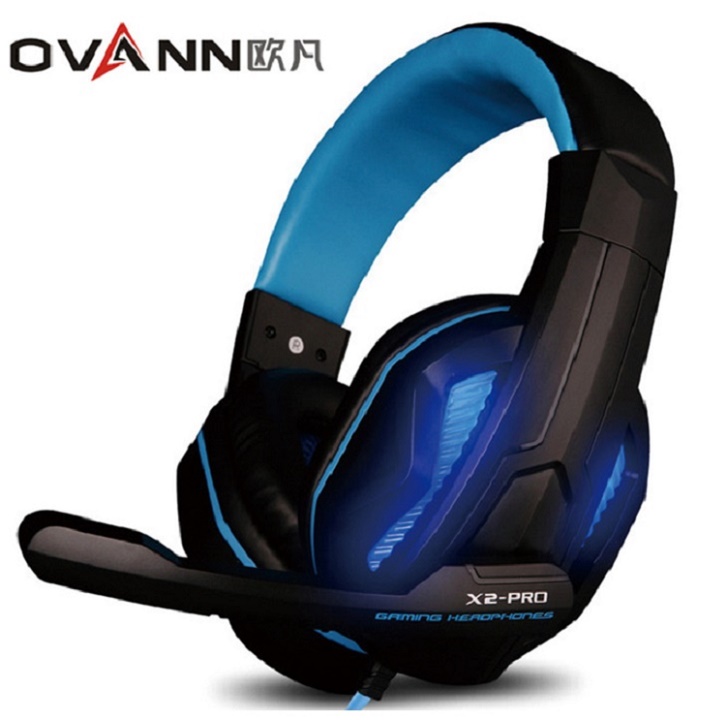 Tai nghe chuyên Game Ovann X2 Pro Gaming có đèn Led (Xanh) - Hàng Nhập Khẩu