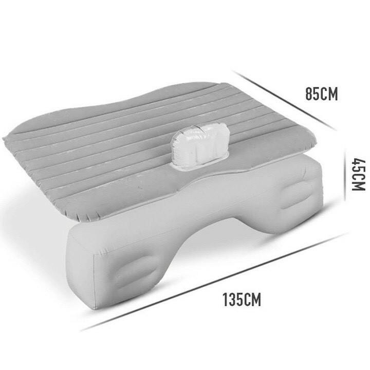 Đệm Hơi Ô Tô - Đệm Xe Hơi Chất Liệu Vải Nhung Dù  Bơm Điện + Bơm Gối