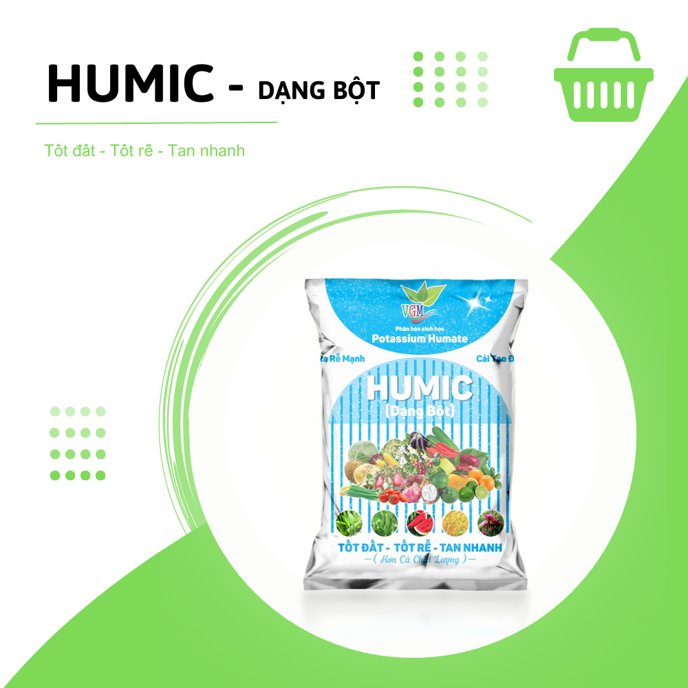 Phân bón sinh học POTASSIUM HUMATE - HUMIC 1KG