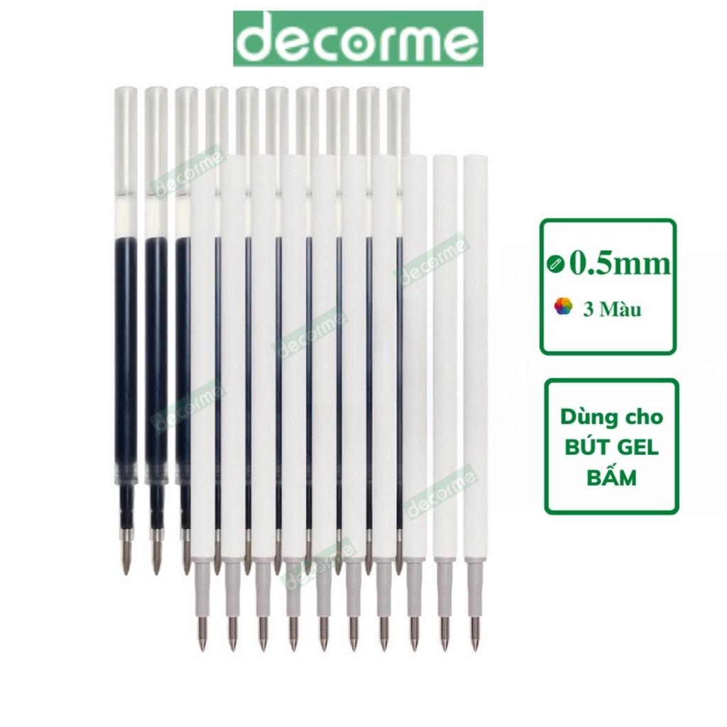 Ruột bút bấm DecorMe ngòi bút 11cm dùng cho bút gel bấm NBD2