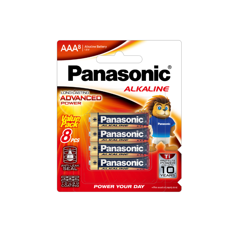 Vỉ Pin kiềm Panasonic Alkaline AAA LR03T/8B-V (8 viên) – Hàng Chính Hãng