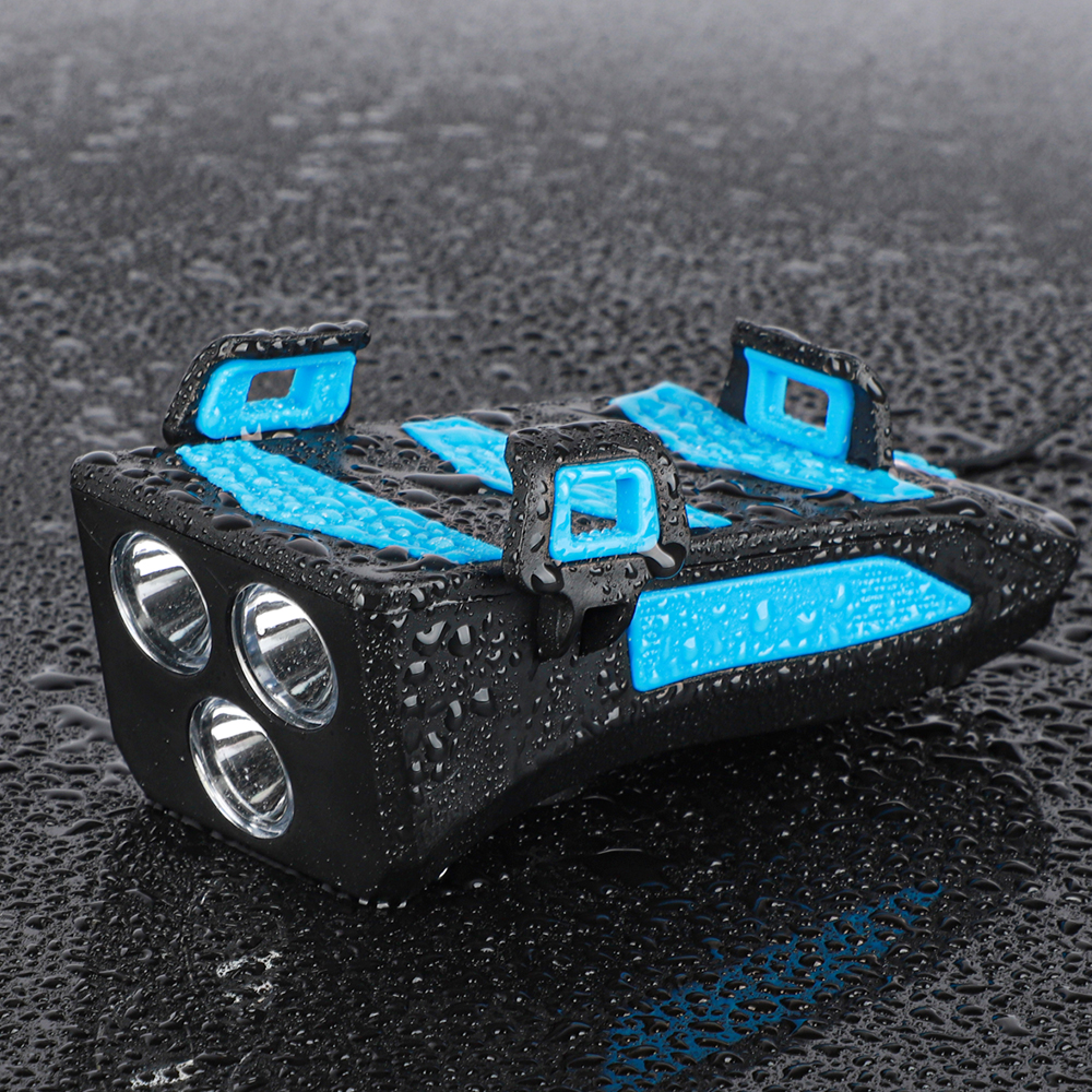Đèn Xe Đạp 250 Lumens 4 Trong 1 Đa Chức Năng Có Còi Giá Đỡ Điện Thoại Pin Dự Phòng Xe Đạp