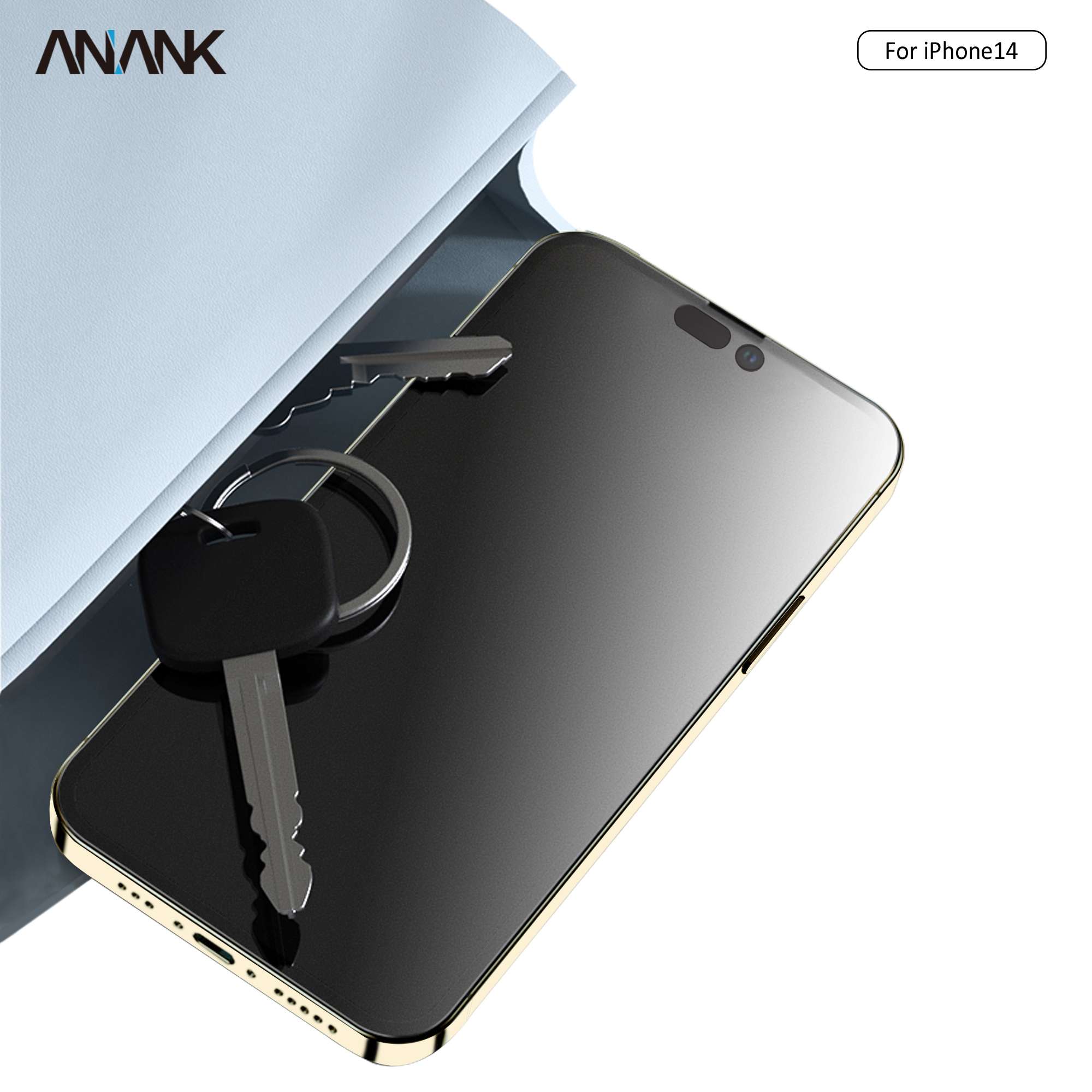 Dán Cường Lực dành cho iPhone 13/13 Pro/13 Mini/13 Pro Max ANANK 2.5D Full Chống Vân Tay - Hàng Nhập Khẩu