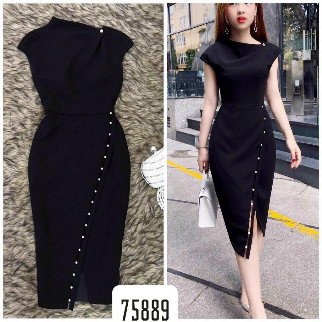 Đầm ôm đính cườm xẻ tà siêu quyến rũ cho quý cô