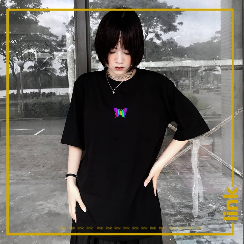 Áo BƯỚM xinh phản quang trước ngực tay lỡ Unisex