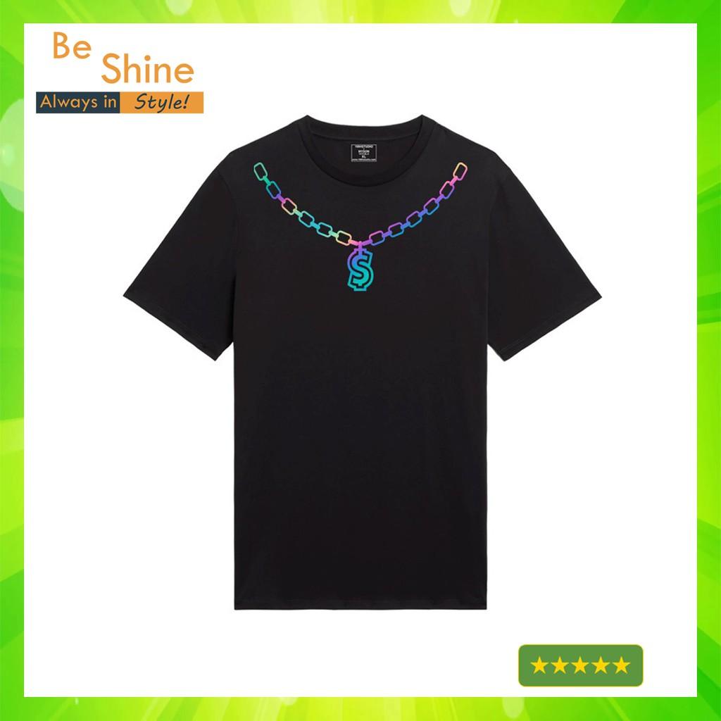 Áo Thun Unisex Neckplack Money Phản quang 7 màu Form Rộng Thời Trang Phong Cách Hàn Quốc