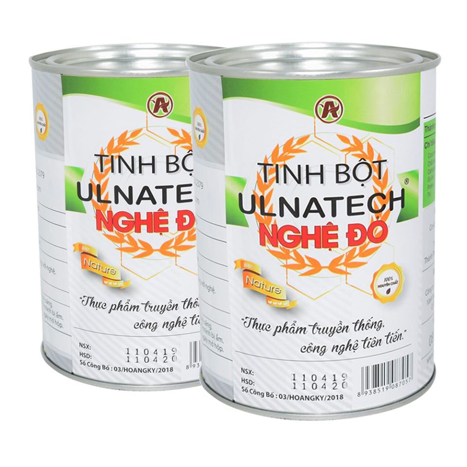 Combo 2 lon tinh bột nghệ siêu hấp thu Ulnatech nghệ đỏ