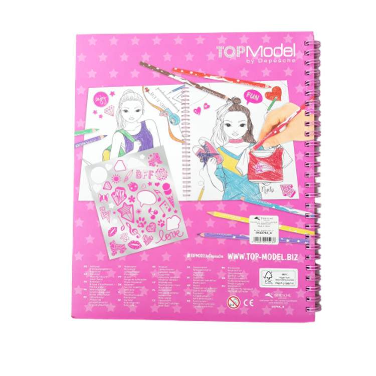 BST thiết kế thời trang TOPModel sticker Book with Sequins TM10744