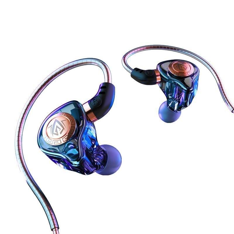 Tai nghe có dây TEKKIN KJ57 Bass Có Mic Khử Tiếng Ồn HiFi PC Máy Tính Để Bàn  - hàng chính hãng - 3.5mm màu xanh