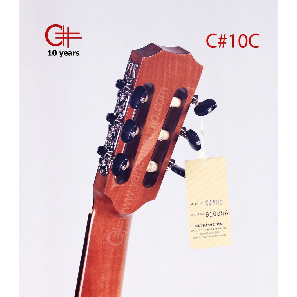 Đàn Guitar classic C#10C 100% gỗ thịt tự nhiên action bấm êm nhẹ tay