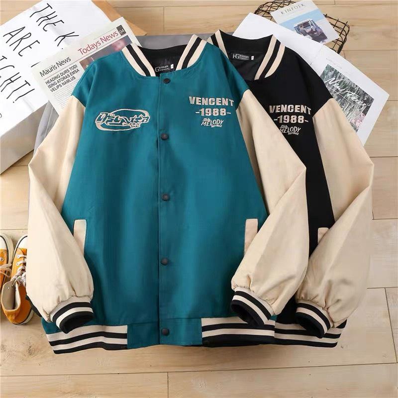 Áo khoác VENCEDE 1988 jacket da lộn 2 lớp unisex nam nữ (Ảnh thật/có sẵn), Bomber Jacket chất nhung gân dày dặn lót dù / Nam nữ unisex