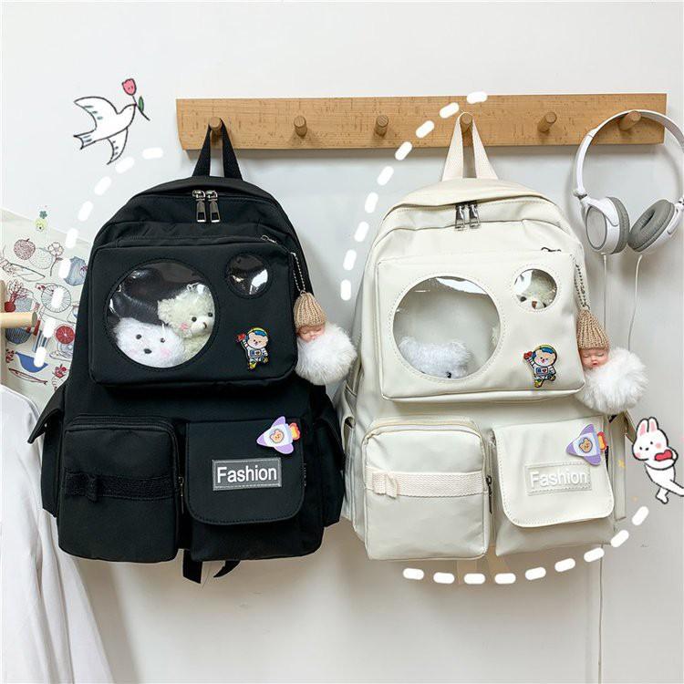 Balo nam nữ đi học chống thấm túi trong suốt giá rẻ BAG U TRO265