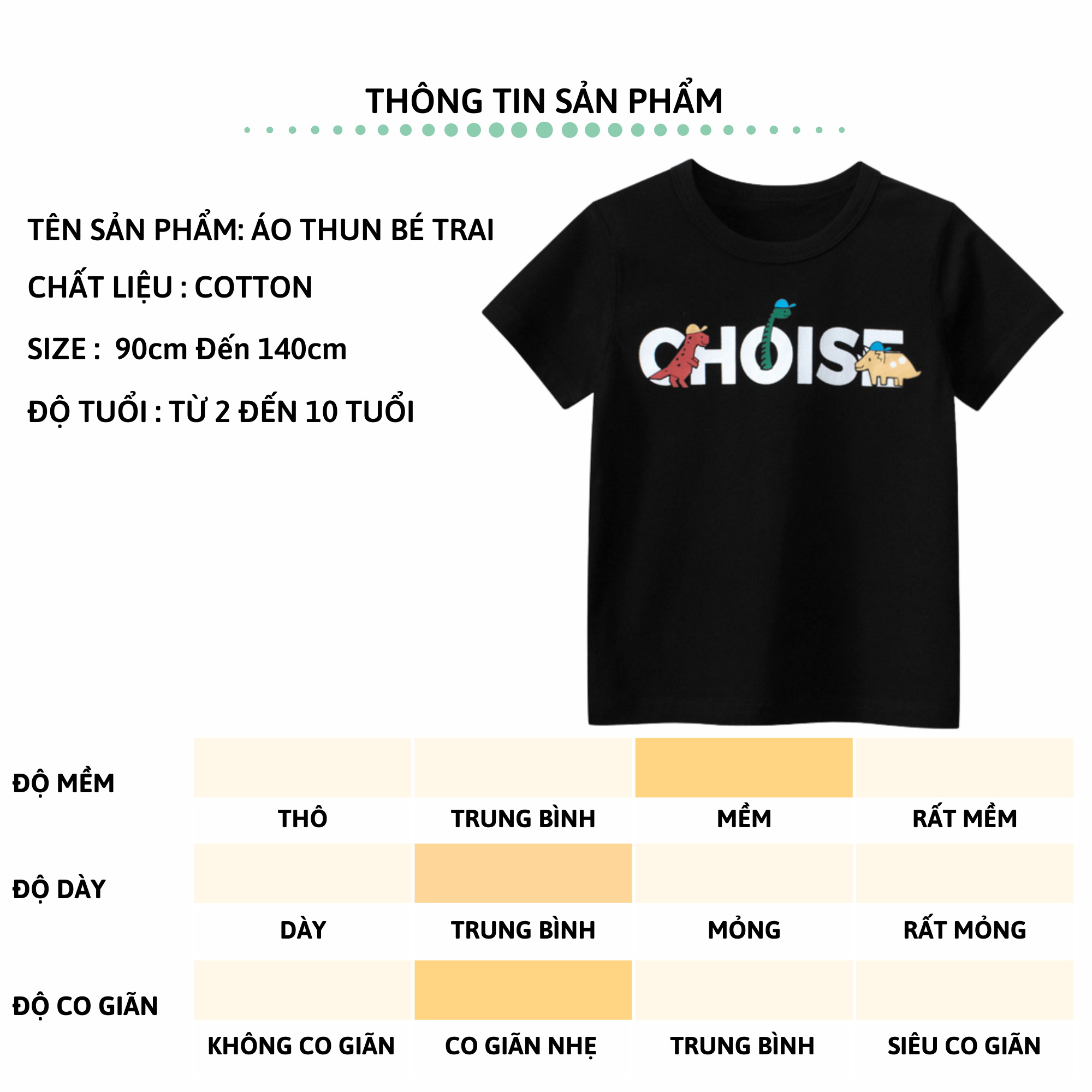 Áo thun bé trai ngắn tay 27Kids áo cộc nam 100% Cotton cho trẻ từ 2-10 tuổi BSTS9