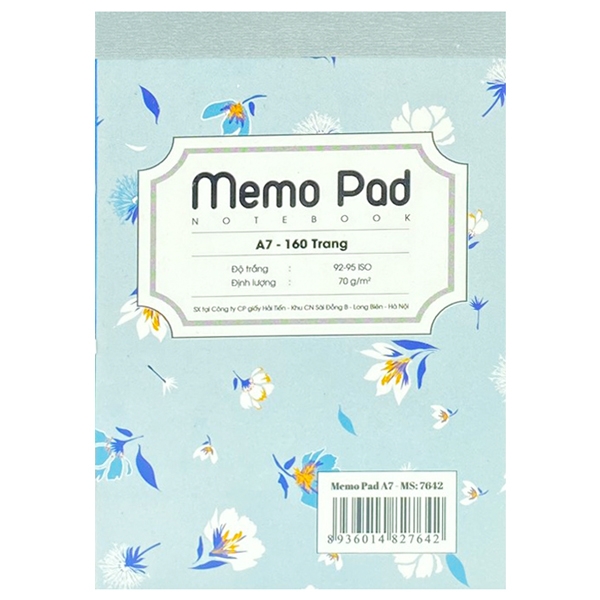 Sổ Xé Memo Pad A7 160 Trang 7642 - Mẫu 3