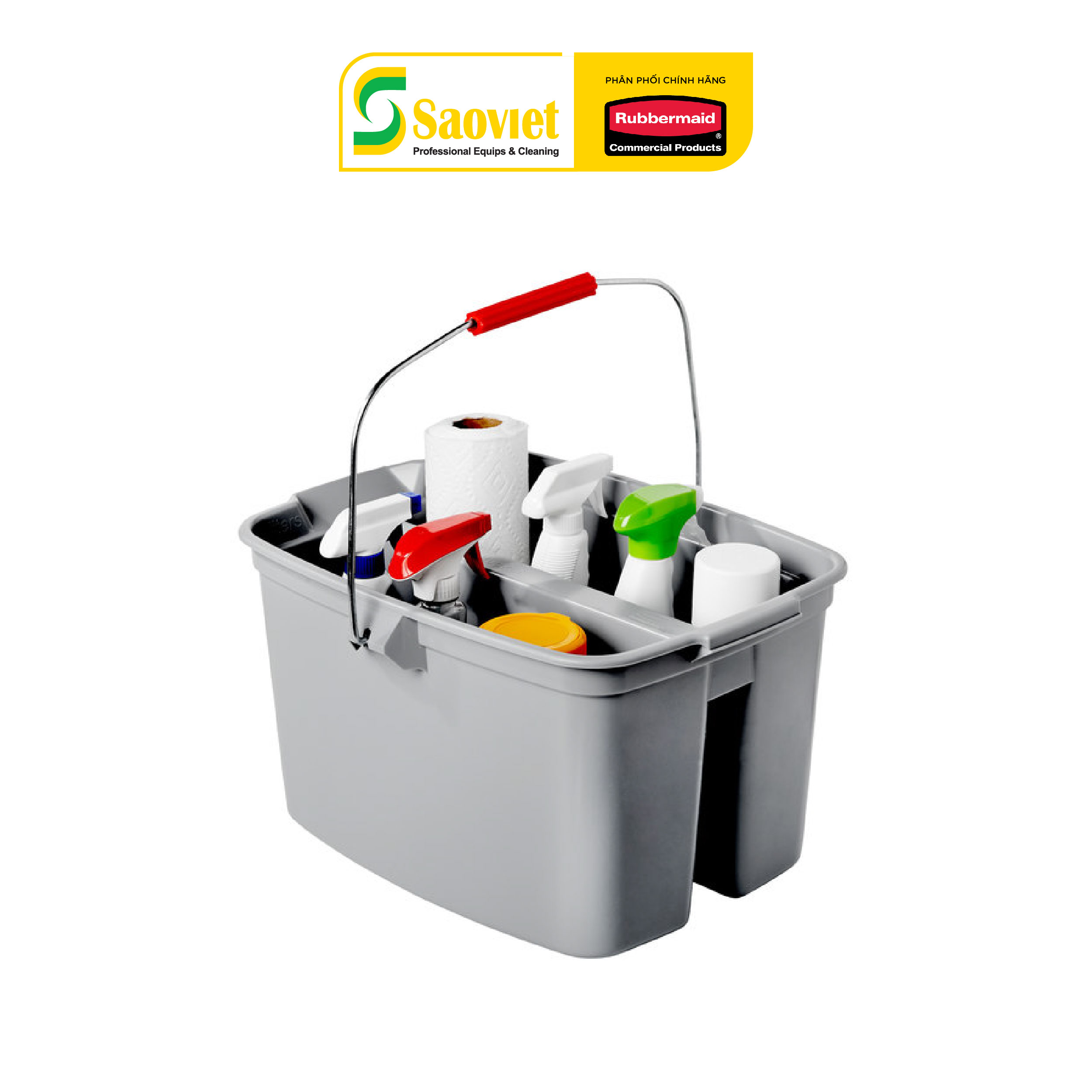 Thùng Nhựa Đựng Đồ 2 Ngăn Rubbermaid (Chính Hãng) - SKU: FG262888GRAY | SAOVIETCO