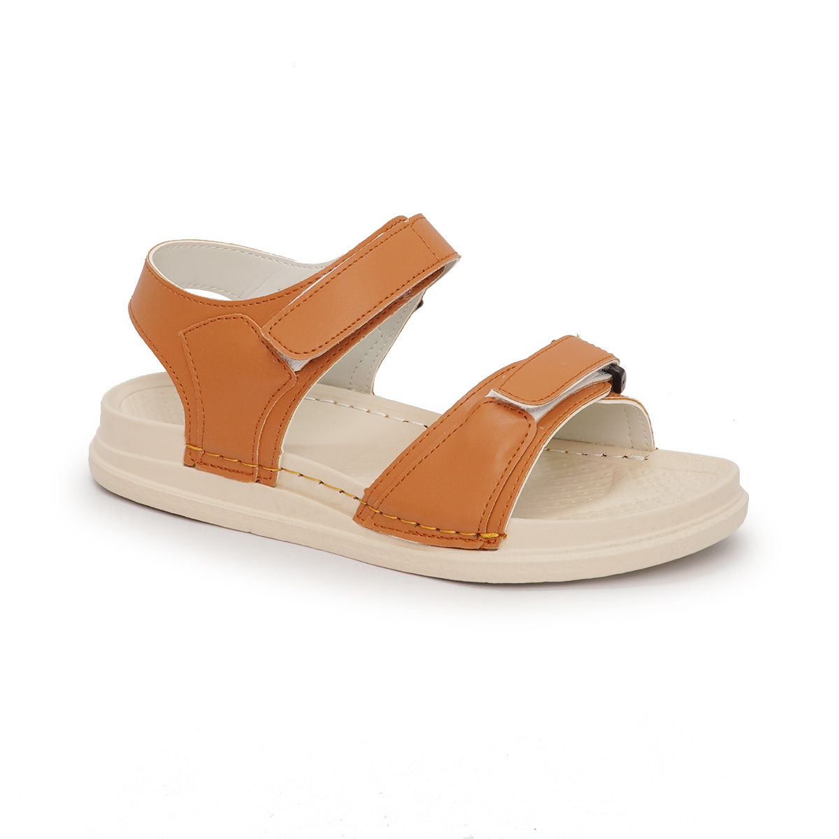 Sandal Nữ Quai Ngang Cao 2cm Đế Cao Su Nguyên Khối Chóng Trượt Mã HNSDX2F804