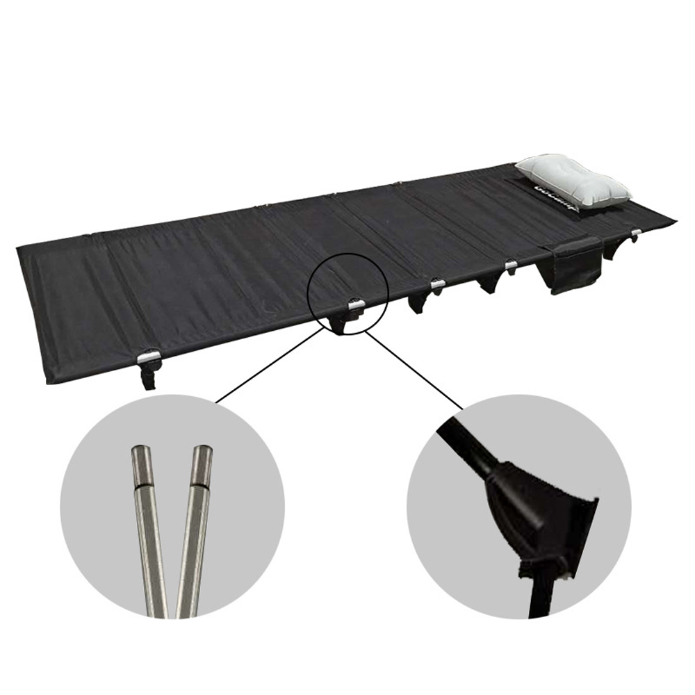 Giường đơn ngoài trời Hợp kim nhôm nhẹ, chất vải thoáng khí